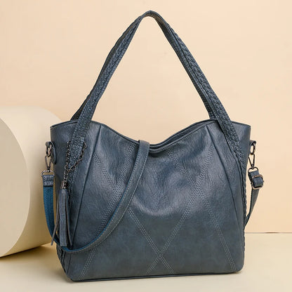 Luxury Tassels Leather Women's Tote Bag High Quality Shoulder Crossbody Bag For Female 2023 Fashion Ladies Messenger Handbag Sac