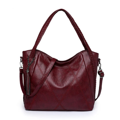 Luxury Tassels Leather Women's Tote Bag High Quality Shoulder Crossbody Bag For Female 2023 Fashion Ladies Messenger Handbag Sac