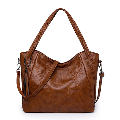 Luxury Tassels Leather Women's Tote Bag High Quality Shoulder Crossbody Bag For Female 2023 Fashion Ladies Messenger Handbag Sac