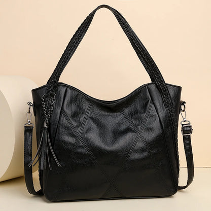 Luxury Tassels Leather Women's Tote Bag High Quality Shoulder Crossbody Bag For Female 2023 Fashion Ladies Messenger Handbag Sac