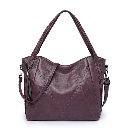 Luxury Tassels Leather Women's Tote Bag High Quality Shoulder Crossbody Bag For Female 2023 Fashion Ladies Messenger Handbag Sac