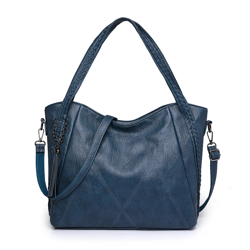 Luxury Tassels Leather Women's Tote Bag High Quality Shoulder Crossbody Bag For Female 2023 Fashion Ladies Messenger Handbag Sac