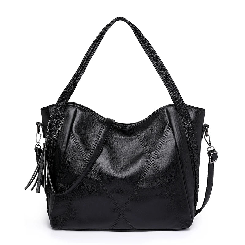 Luxury Tassels Leather Women's Tote Bag High Quality Shoulder Crossbody Bag For Female 2023 Fashion Ladies Messenger Handbag Sac