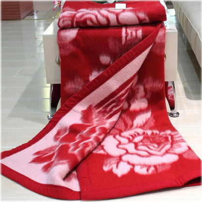 Luxury Thickened Retro blanket 100% wool blankets throws Fleece bed mat flat sheet blanket for travel Chinese woolen bed cover