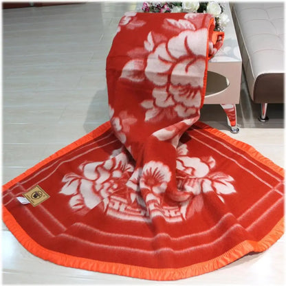 Luxury Thickened Retro blanket 100% wool blankets throws Fleece bed mat flat sheet blanket for travel Chinese woolen bed cover
