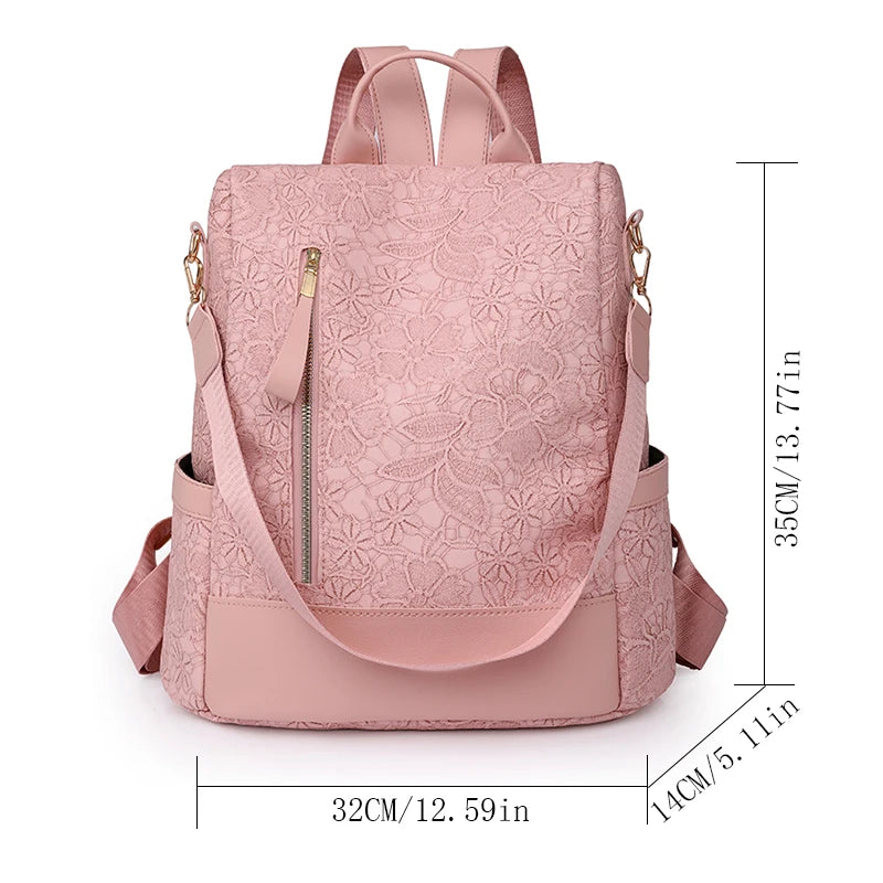 Luxury Waterproof Nylon Women Backpack Fashion Printing Casual Bag Designer Female Large Capacity Travel Handbag Shopping Knaps