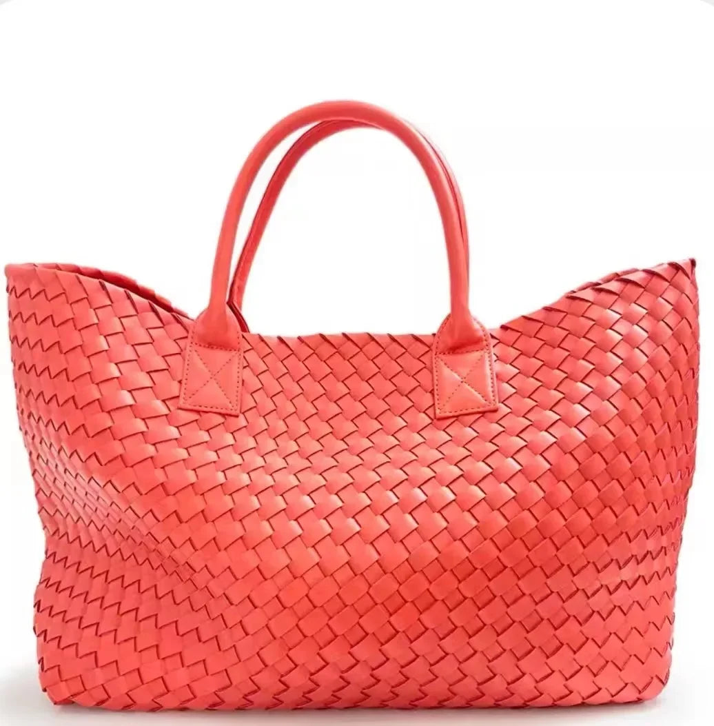 Luxury Weaving 2024 Women's Handbag Designer Shoulder Bag Women's Fashion PU Shopper Wallet