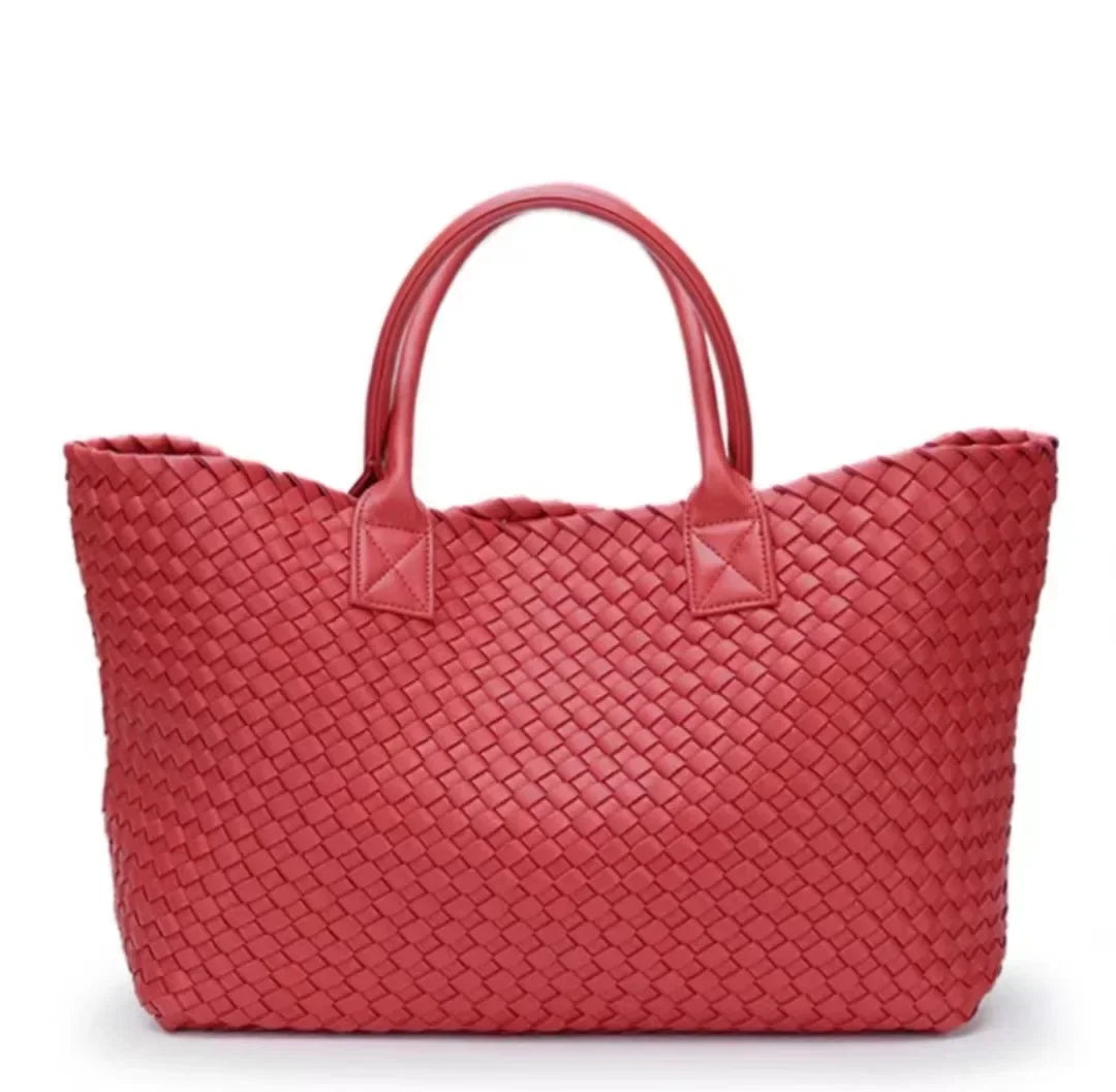 Luxury Weaving 2024 Women's Handbag Designer Shoulder Bag Women's Fashion PU Shopper Wallet