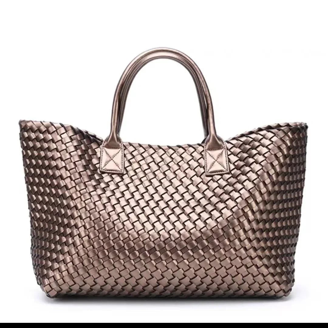 Luxury Weaving 2024 Women's Handbag Designer Shoulder Bag Women's Fashion PU Shopper Wallet