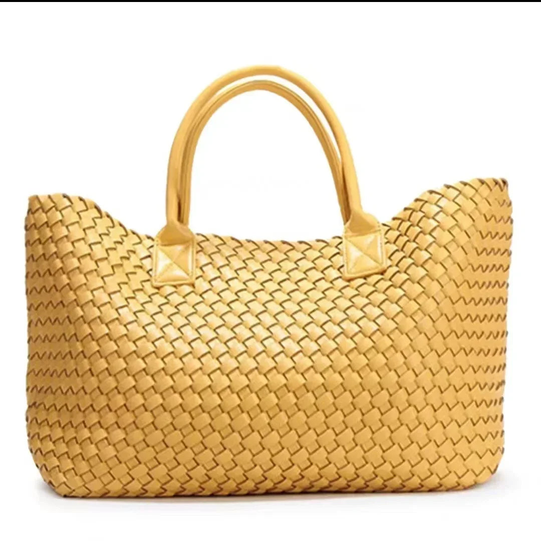 Luxury Weaving 2024 Women's Handbag Designer Shoulder Bag Women's Fashion PU Shopper Wallet