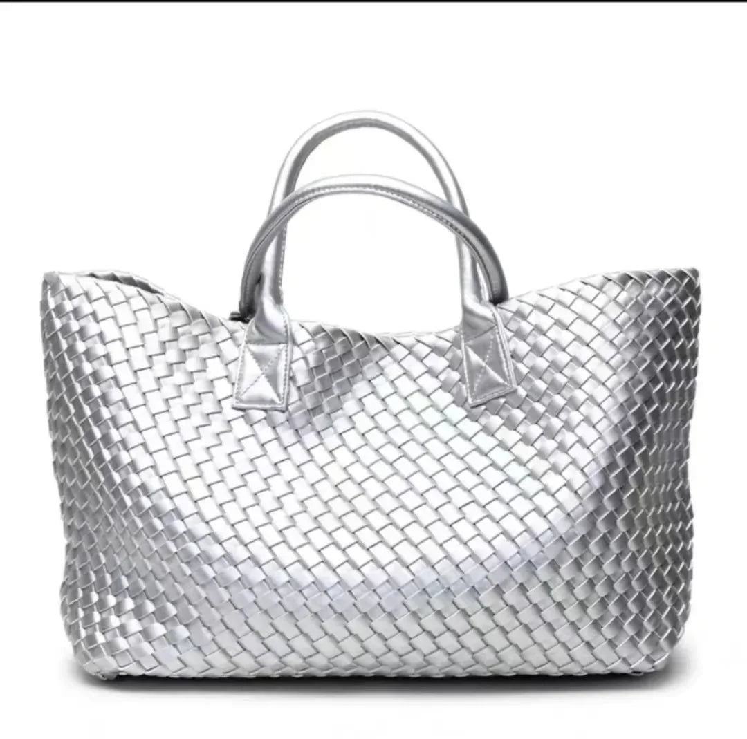Luxury Weaving 2024 Women's Handbag Designer Shoulder Bag Women's Fashion PU Shopper Wallet