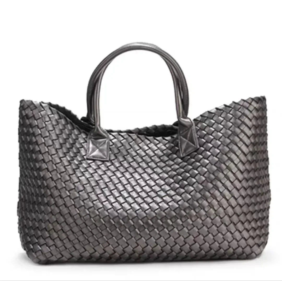 Luxury Weaving 2024 Women's Handbag Designer Shoulder Bag Women's Fashion PU Shopper Wallet