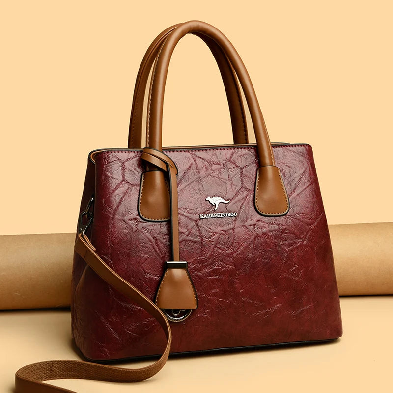 Luxury Women Layers Soft PU Leather Shoulder Crossbody Bags High Quality Female Messenger Tote Sac 2023 Designer Ladies Handbags