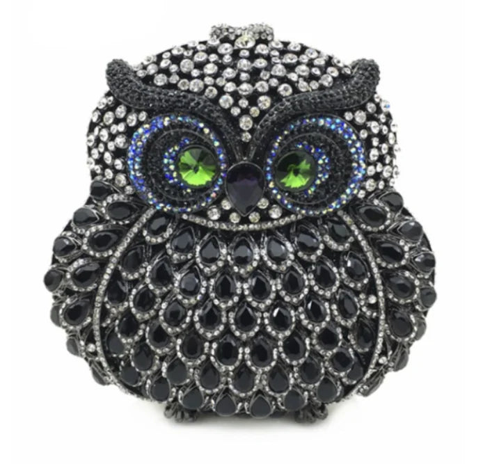 Luxury Women Owl Wedding Rhinestone Clutches Bags Purse for Bride Diamonds Clutch Purses Animal Owl Handmade Bridal Handbag