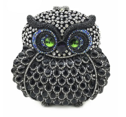Luxury Women Owl Wedding Rhinestone Clutches Bags Purse for Bride Diamonds Clutch Purses Animal Owl Handmade Bridal Handbag