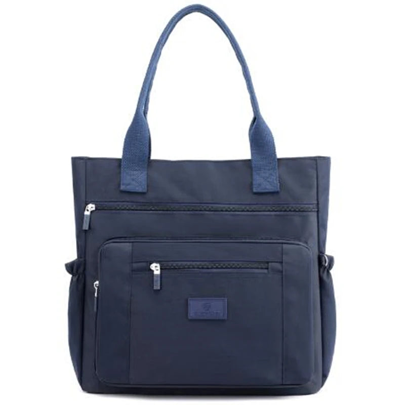 Luxury Women Waterproof Casual Top-handle Ladies Handbag Travel Tote Nylon Shoulder Bags