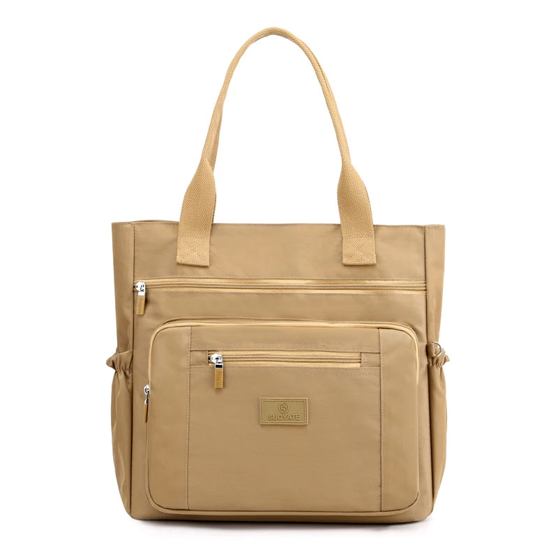 Luxury Women Waterproof Casual Top-handle Ladies Handbag Travel Tote Nylon Shoulder Bags