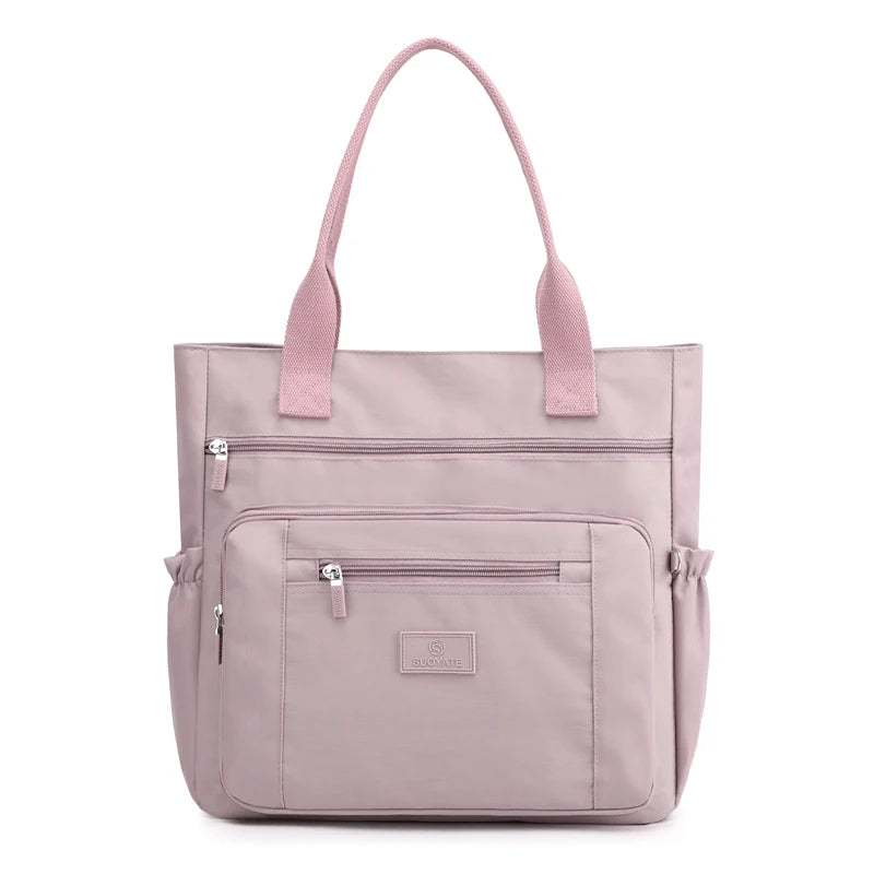 Luxury Women Waterproof Casual Top-handle Ladies Handbag Travel Tote Nylon Shoulder Bags