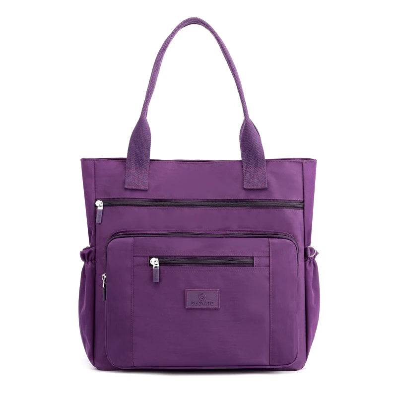 Luxury Women Waterproof Casual Top-handle Ladies Handbag Travel Tote Nylon Shoulder Bags