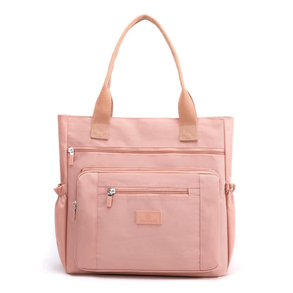 Luxury Women Waterproof Casual Top-handle Ladies Handbag Travel Tote Nylon Shoulder Bags