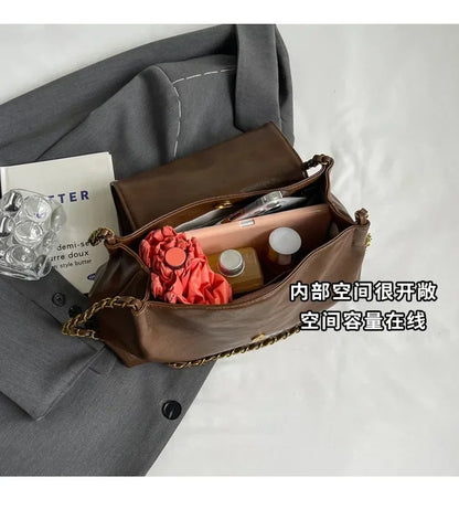 Luxury Women's Bag 2023 New Vintage Chain Fashion Designer High Grade One Shoulder Crossbody Bag