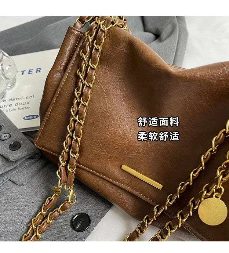 Luxury Women's Bag 2023 New Vintage Chain Fashion Designer High Grade One Shoulder Crossbody Bag
