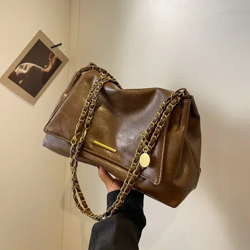 Luxury Women's Bag 2023 New Vintage Chain Fashion Designer High Grade One Shoulder Crossbody Bag