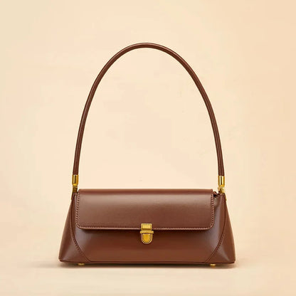 Luxury Women's Genuine Leather Fashion Elegant Underarm French Shoulder Bag Simple Temperament Ladies Handbag