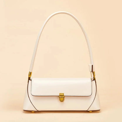 Luxury Women's Genuine Leather Fashion Elegant Underarm French Shoulder Bag Simple Temperament Ladies Handbag