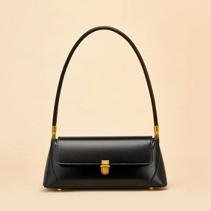 Luxury Women's Genuine Leather Fashion Elegant Underarm French Shoulder Bag Simple Temperament Ladies Handbag
