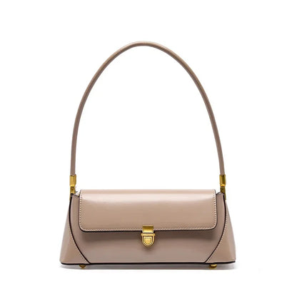 Luxury Women's Genuine Leather Fashion Elegant Underarm French Shoulder Bag Simple Temperament Ladies Handbag