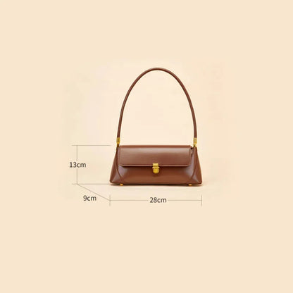 Luxury Women's Genuine Leather Fashion Elegant Underarm French Shoulder Bag Simple Temperament Ladies Handbag