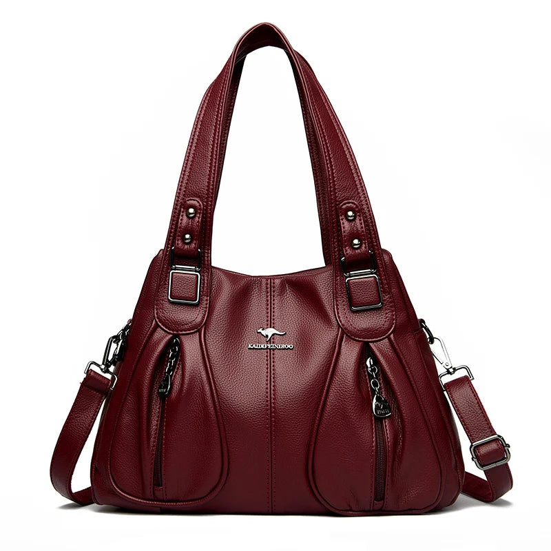 Luxury Women's Leather Totes Bag Quality Ladies Solid color Female Shoulder Crossbody Bags 2023 Large Capacity Women Handbag Sac