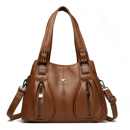 Luxury Women's Leather Totes Bag Quality Ladies Solid color Female Shoulder Crossbody Bags 2023 Large Capacity Women Handbag Sac