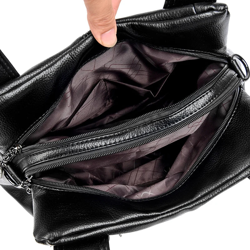 Luxury Women's Leather Totes Bag Quality Ladies Solid color Female Shoulder Crossbody Bags 2023 Large Capacity Women Handbag Sac