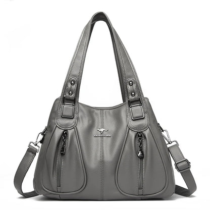 Luxury Women's Leather Totes Bag Quality Ladies Solid color Female Shoulder Crossbody Bags 2023 Large Capacity Women Handbag Sac