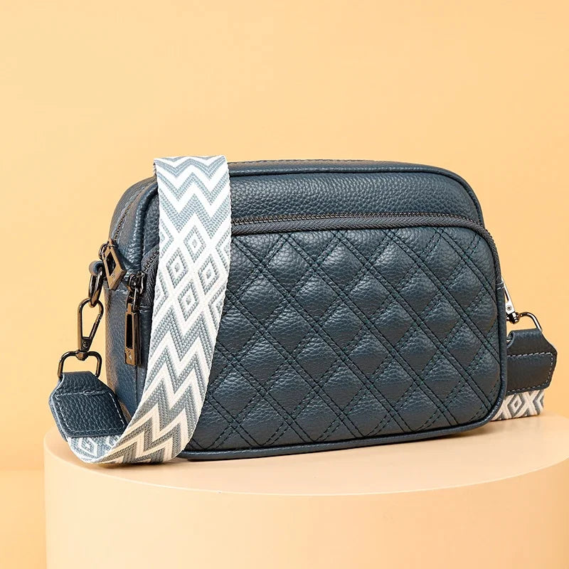 Luxury Women's Soft Solid Genuine Leather Shoulder Crossbody Bags 100% Cowhide Female Messenger Tote Sac Designer Ladies Handbag