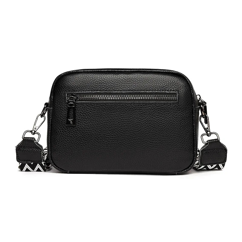 Luxury Women's Soft Solid Genuine Leather Shoulder Crossbody Bags 100% Cowhide Female Messenger Tote Sac Designer Ladies Handbag