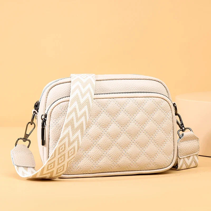 Luxury Women's Soft Solid Genuine Leather Shoulder Crossbody Bags 100% Cowhide Female Messenger Tote Sac Designer Ladies Handbag