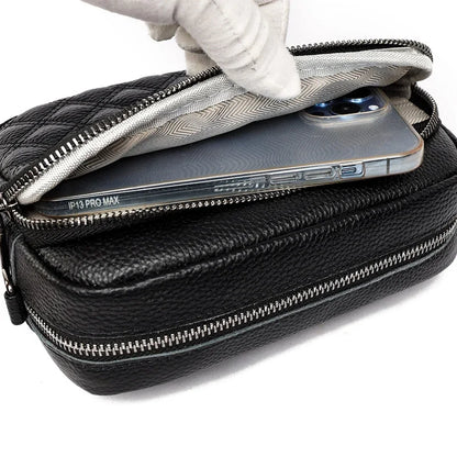 Luxury Women's Soft Solid Genuine Leather Shoulder Crossbody Bags 100% Cowhide Female Messenger Tote Sac Designer Ladies Handbag