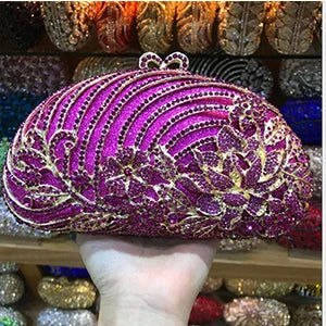 Luxury XIYUAN Evening Bag Gold Silver Diamond Party clutch Purse Women Wedding Bridal Chain Handbags Mini Shoulder messenger Bag