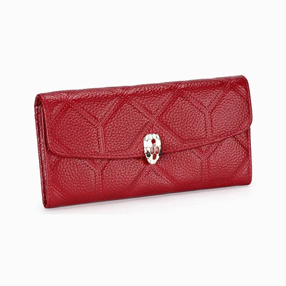 Luxury brand leather ladies long cute mobile phone clutch bag female credit card holder large capacity wallet temperament