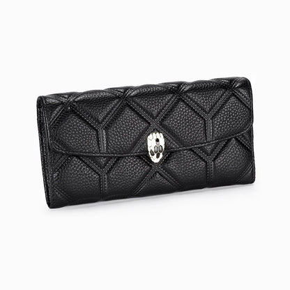 Luxury brand leather ladies long cute mobile phone clutch bag female credit card holder large capacity wallet temperament