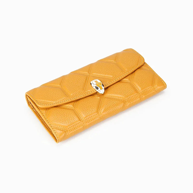 Luxury brand leather ladies long cute mobile phone clutch bag female credit card holder large capacity wallet temperament
