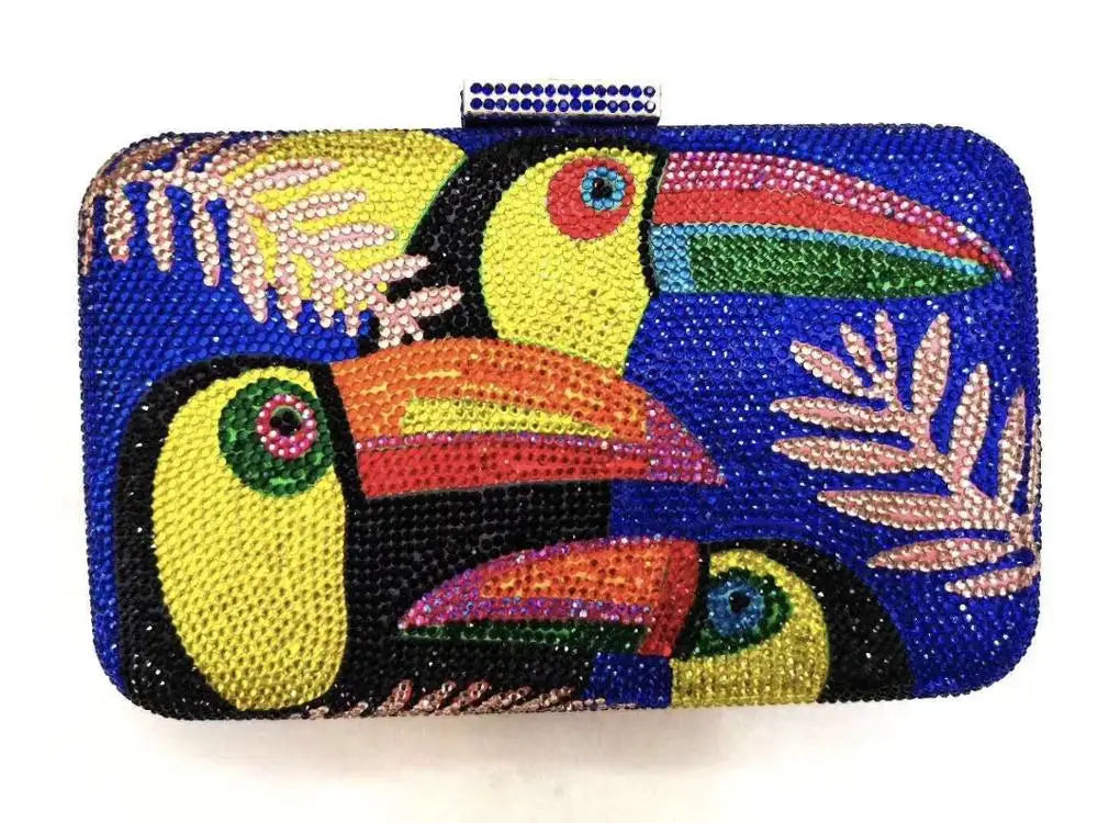Luxury purple blue Diamond clutch Bag Women Dinner Cocktail Party dress Evening bags Clutch Purse Torebki Damskie Ladies Wedding