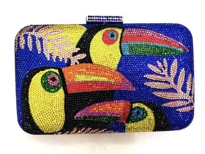 Luxury purple blue Diamond clutch Bag Women Dinner Cocktail Party dress Evening bags Clutch Purse Torebki Damskie Ladies Wedding