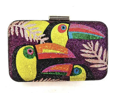 Luxury purple blue Diamond clutch Bag Women Dinner Cocktail Party dress Evening bags Clutch Purse Torebki Damskie Ladies Wedding