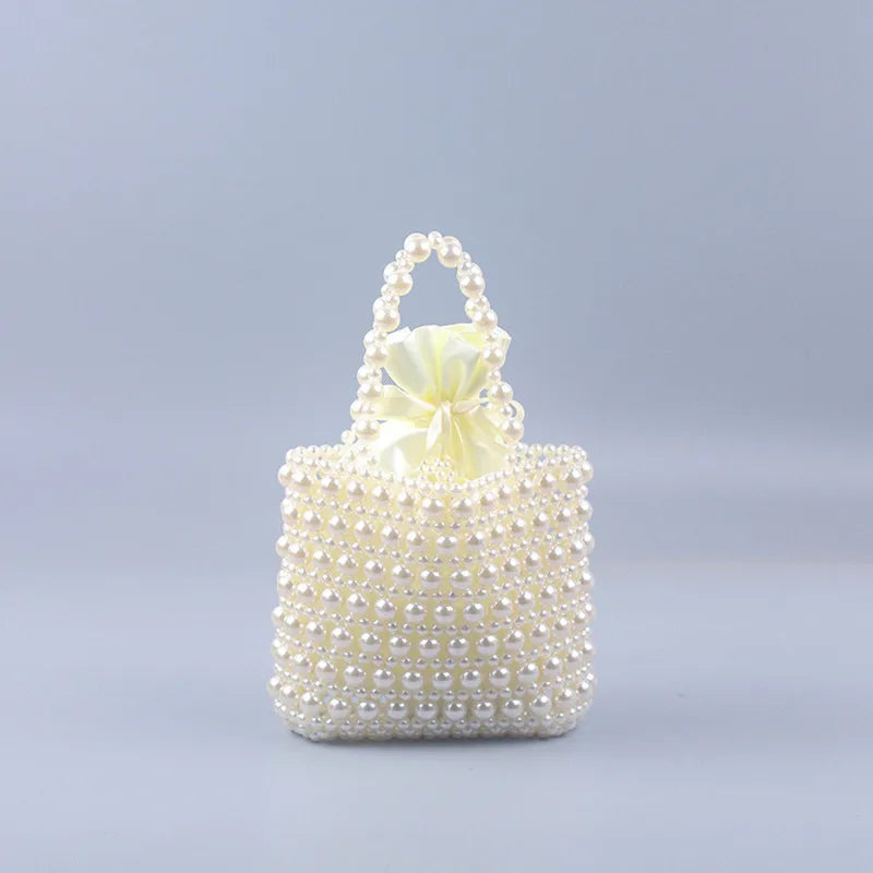 Luxury transparencyPearl woven Party Clutch Evening Bag Designer Chain Shoulder Bag Wedding Women Purses and Handbags Chic Purse
