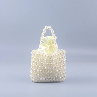Luxury transparencyPearl woven Party Clutch Evening Bag Designer Chain Shoulder Bag Wedding Women Purses and Handbags Chic Purse