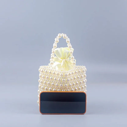 Luxury transparencyPearl woven Party Clutch Evening Bag Designer Chain Shoulder Bag Wedding Women Purses and Handbags Chic Purse